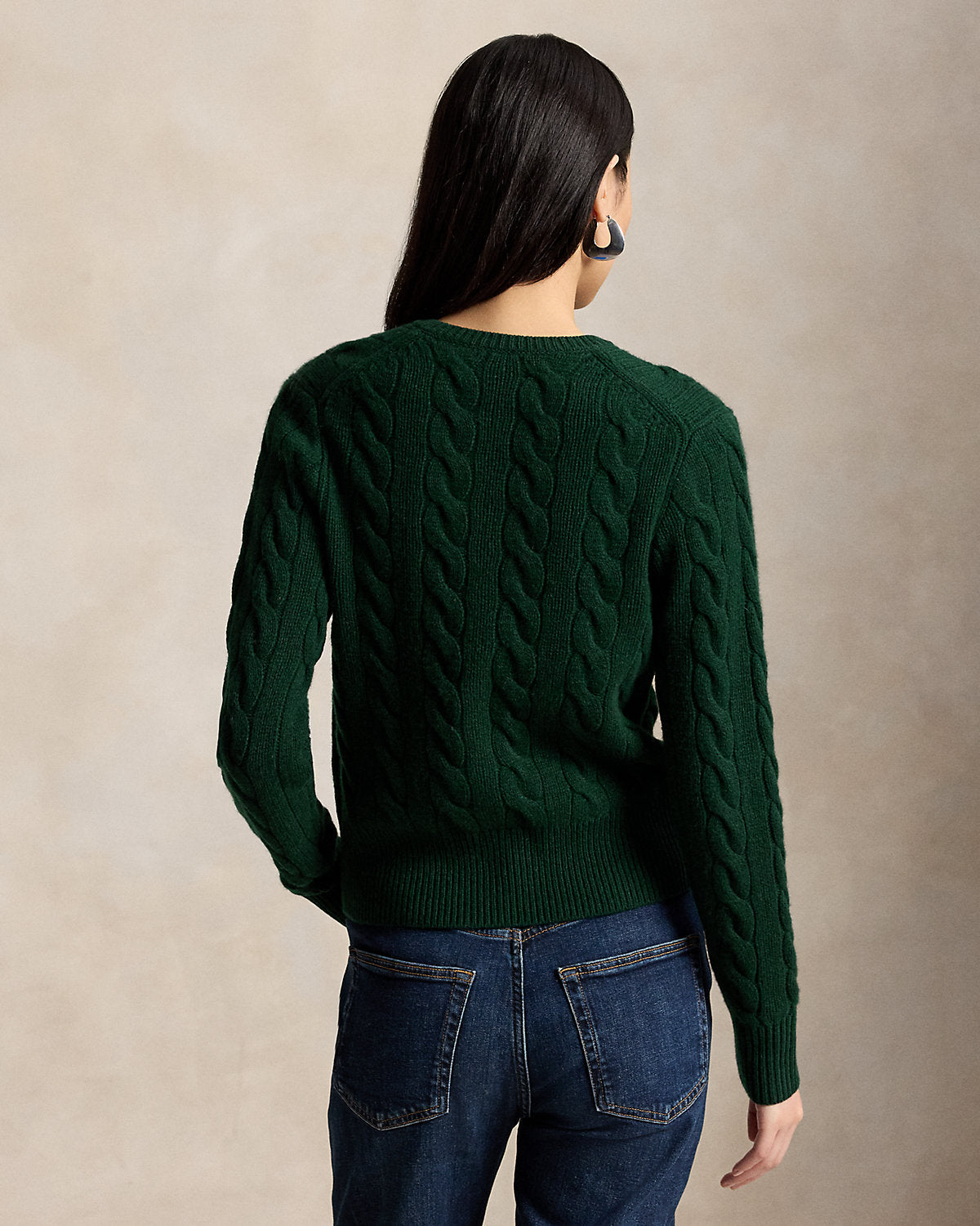 Cable-Knit Wool-Cashmere Cardigan
