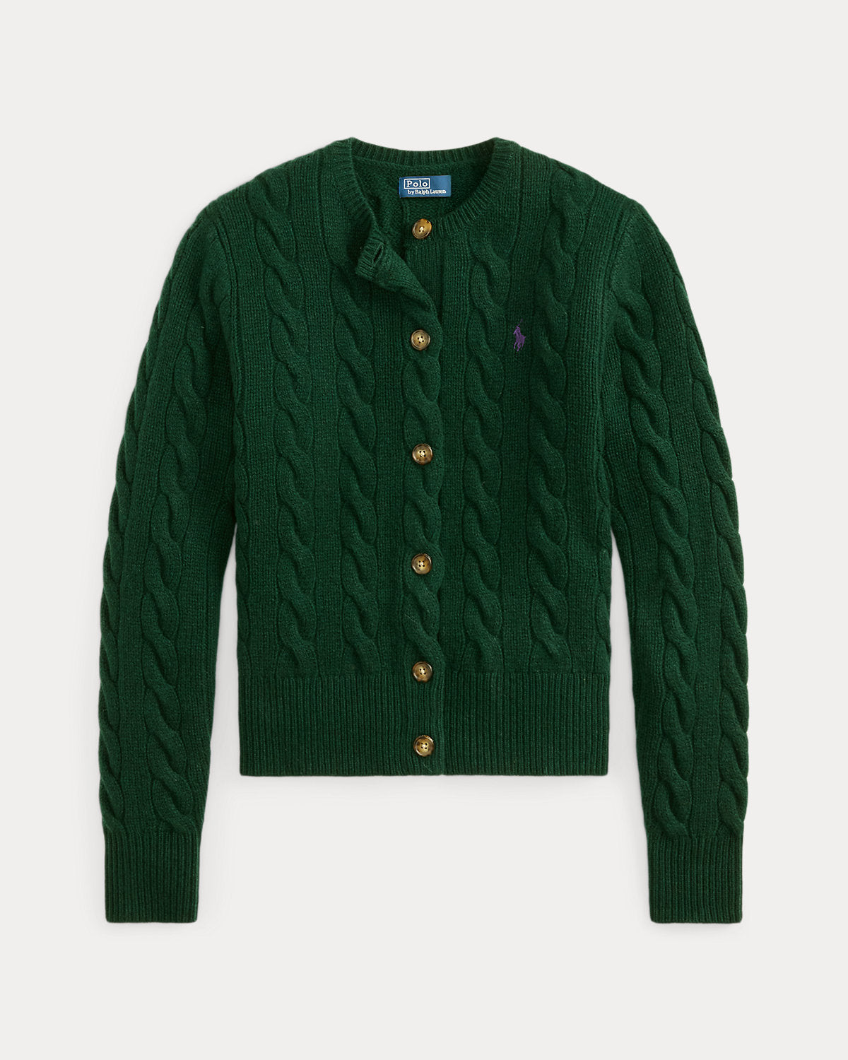 Cable-Knit Wool-Cashmere Cardigan