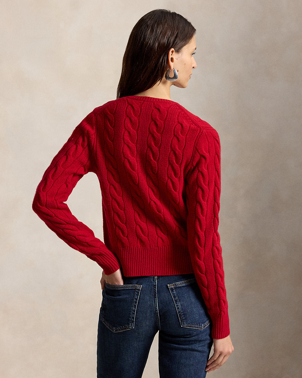 Cable-Knit Wool-Cashmere Cardigan