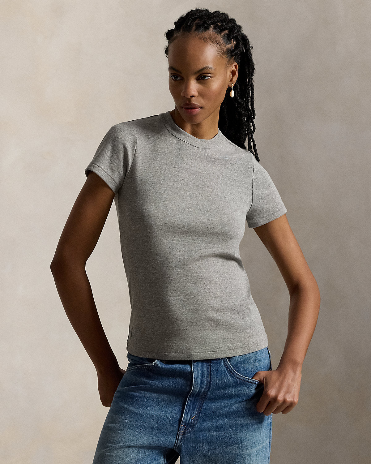 Slim Fit Stretch Cotton Tee