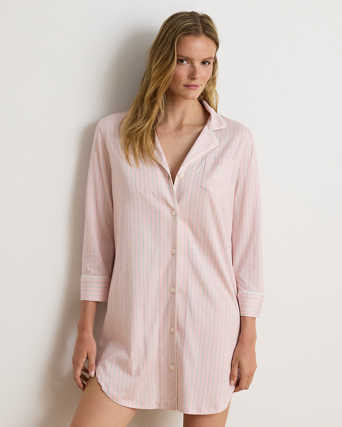 Striped Cotton-Blend Jersey Sleep Shirt