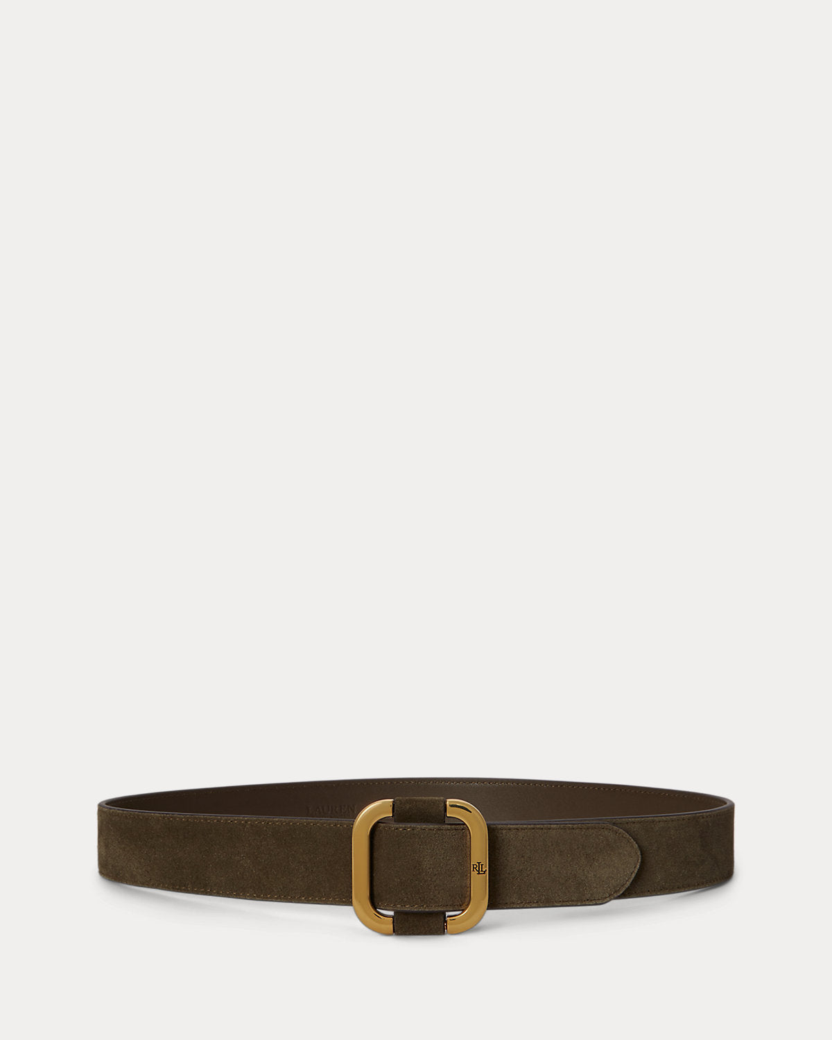Slide-Buckle Suede Belt