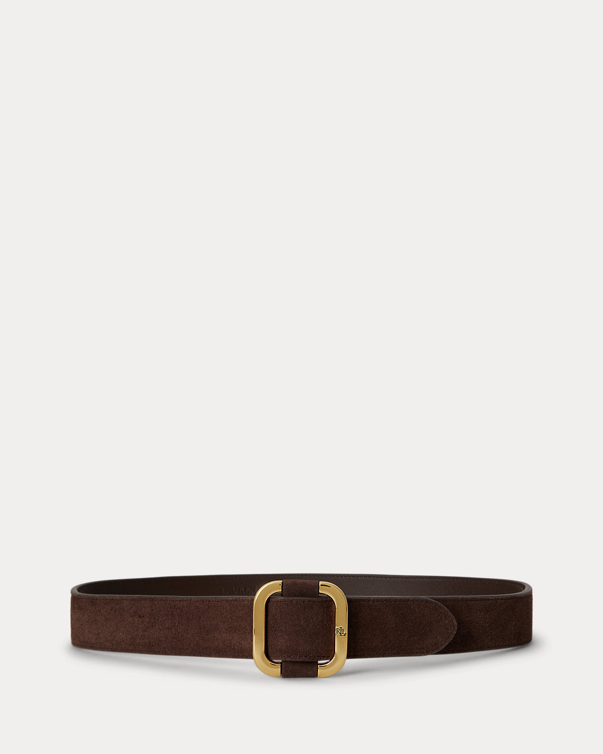 Slide-Buckle Suede Belt