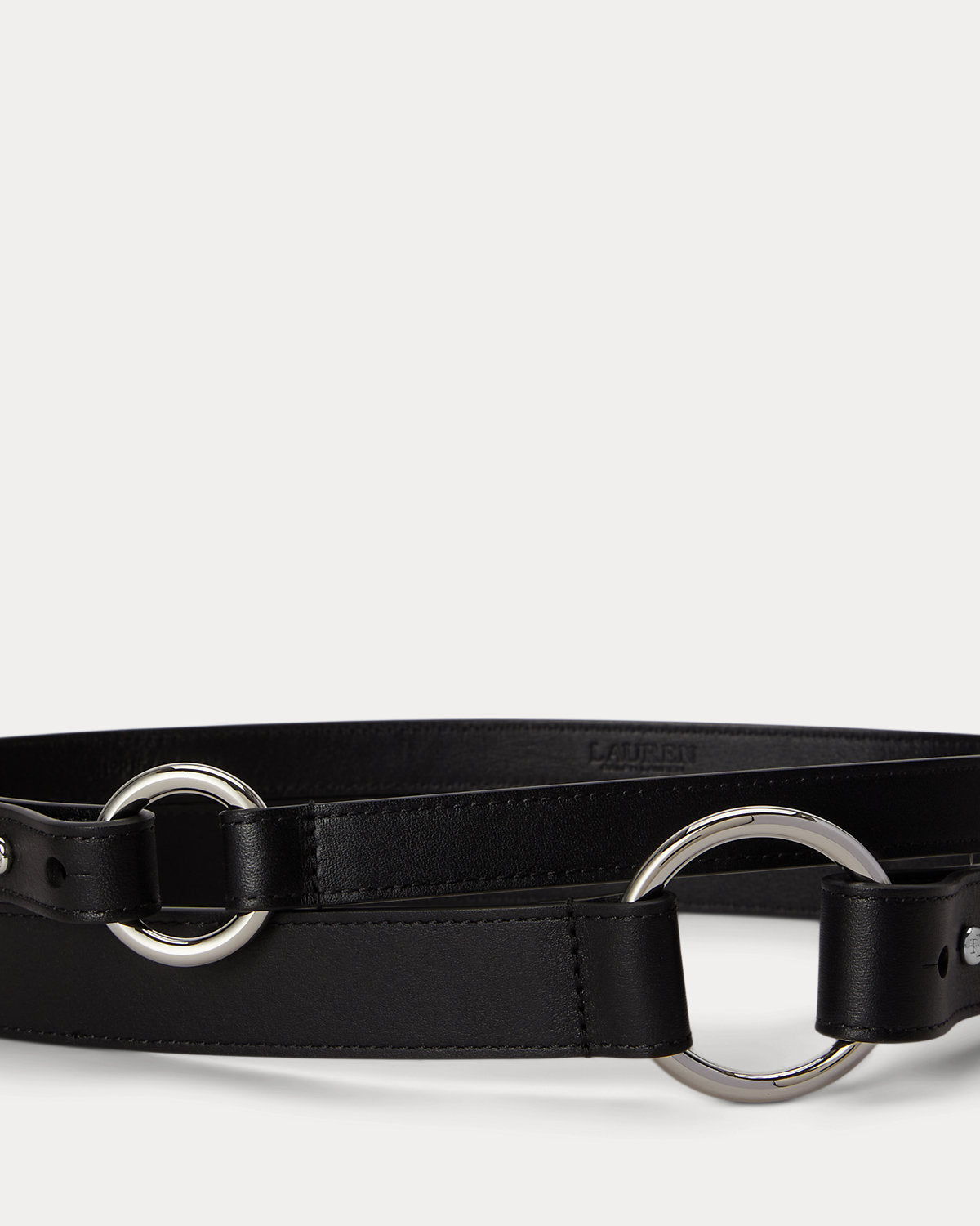 Leather O-Ring Stacked Wide Belt