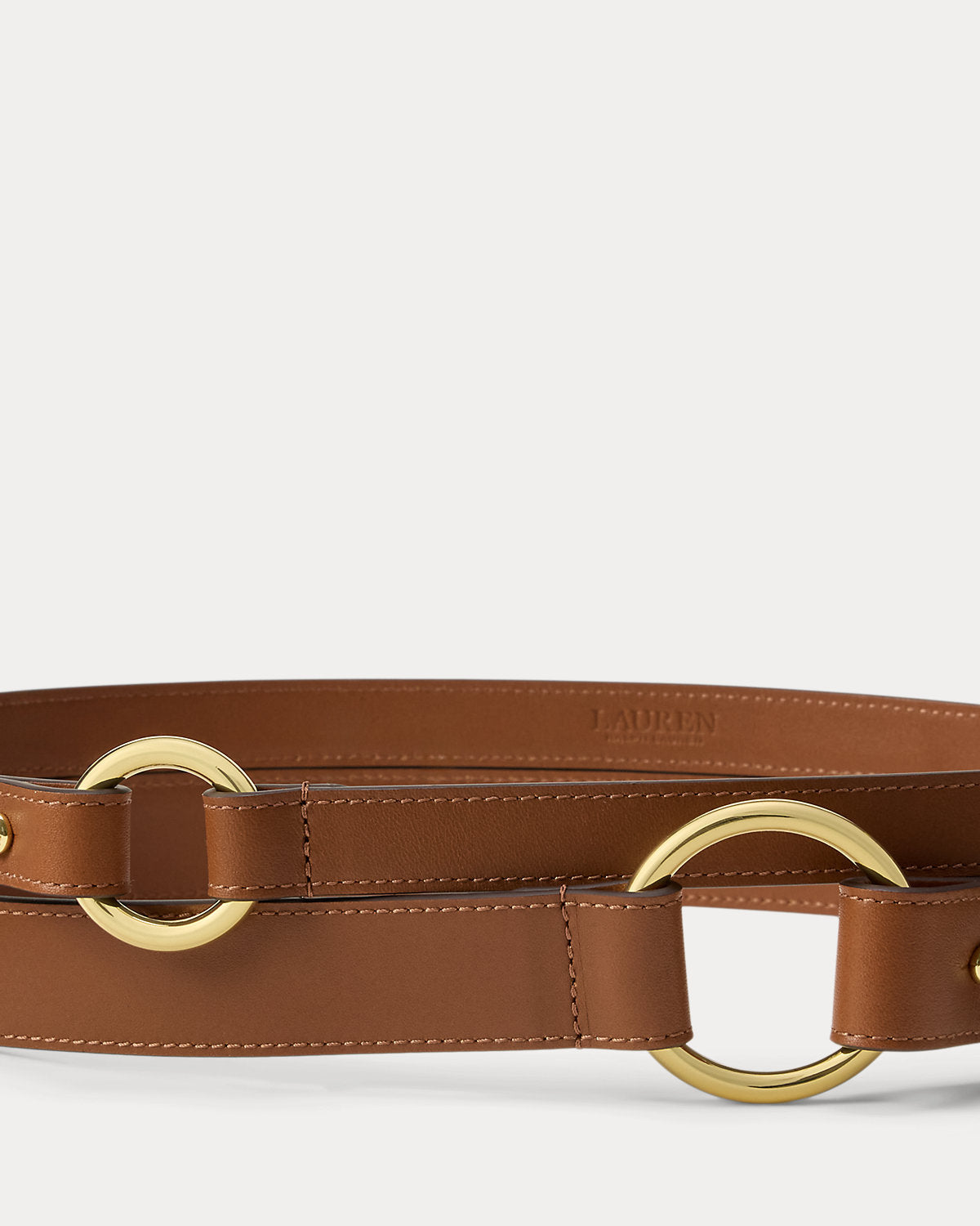 Leather O-Ring Stacked Wide Belt
