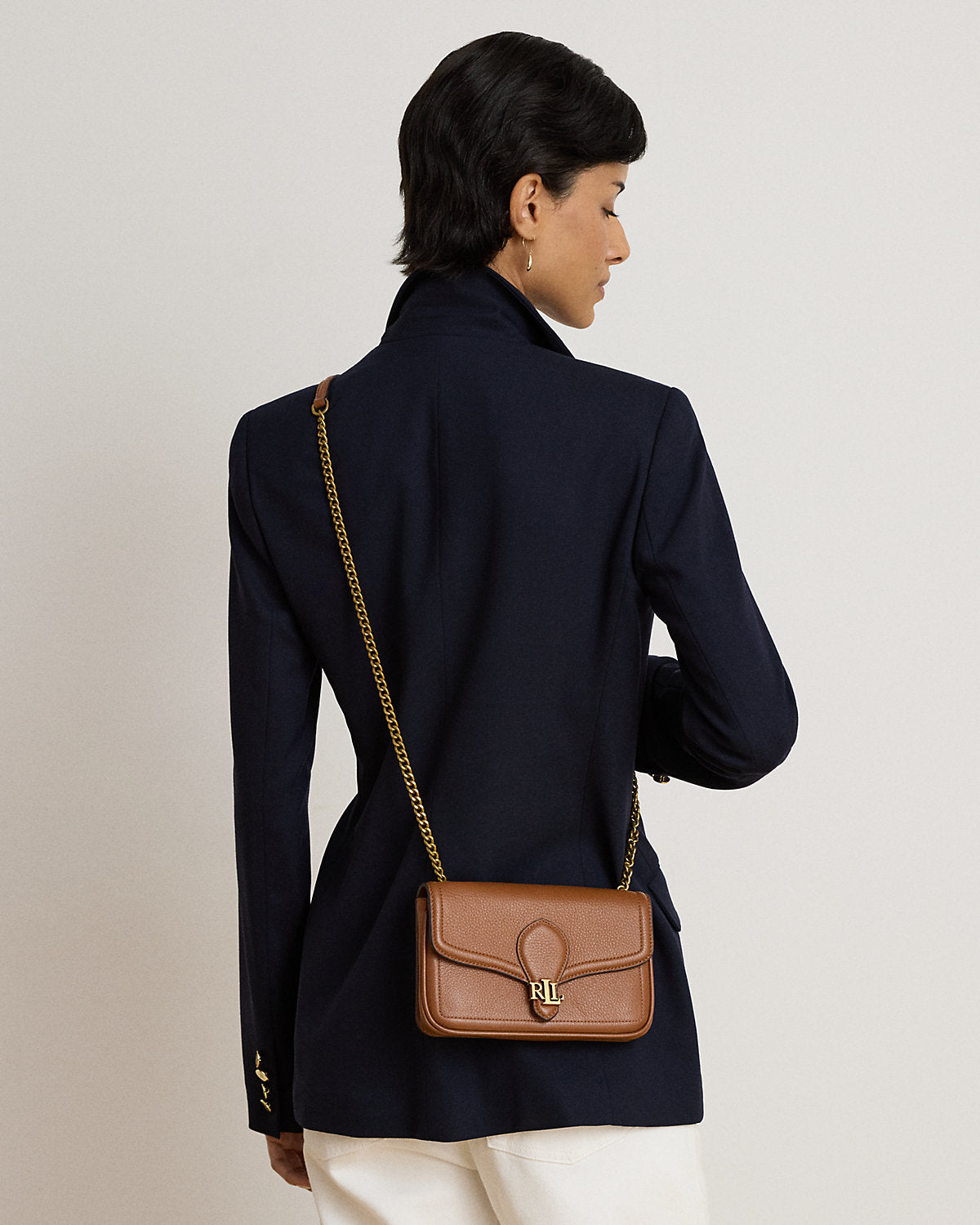 Pebbled Leather Bradley Crossbody Wallet