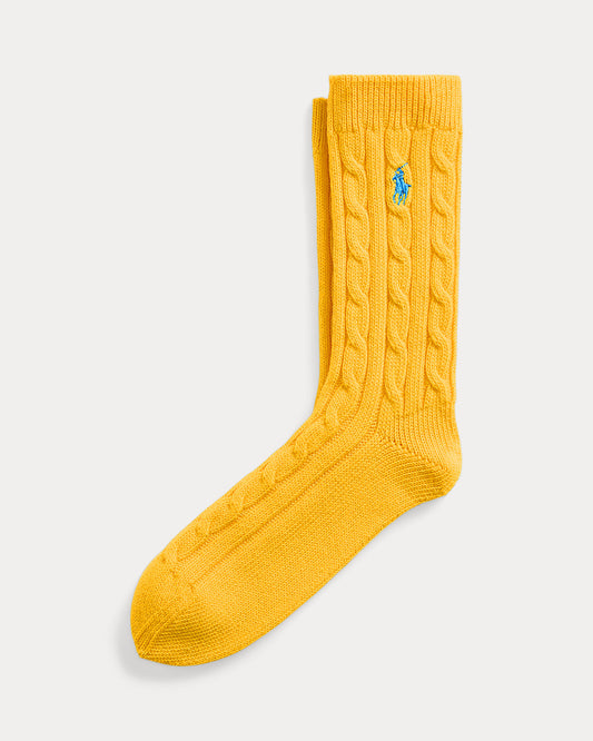 Cable-Knit Crew Socks