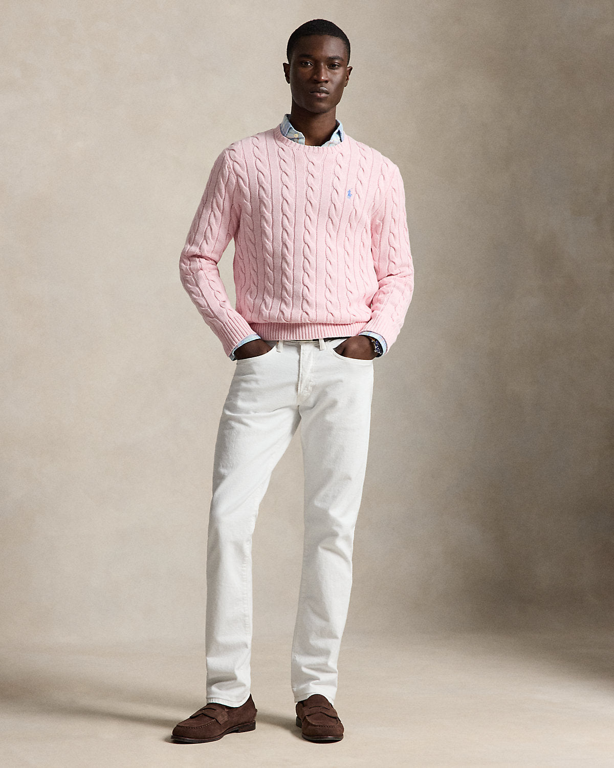 Cable-Knit Cotton Sweater