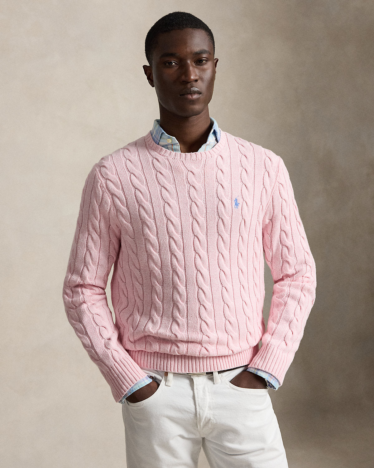 Cable-Knit Cotton Sweater