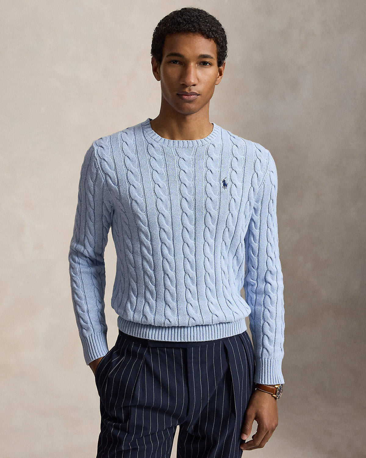 Cable-Knit Cotton Sweater