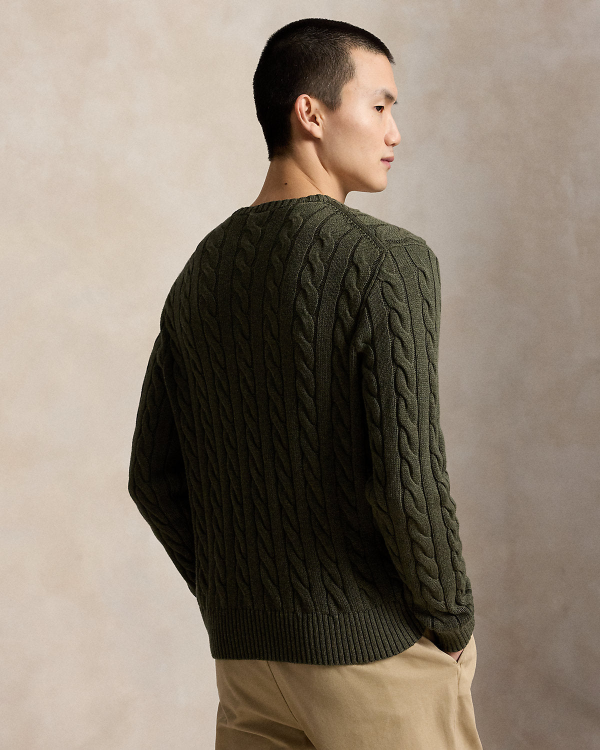 Cable-Knit Cotton Sweater