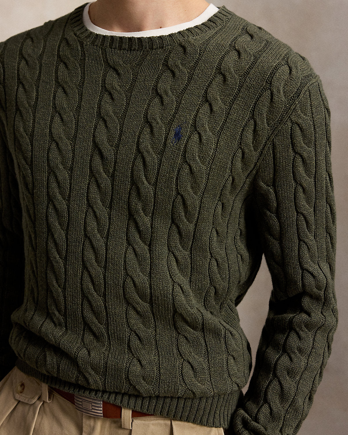 Cable-Knit Cotton Sweater