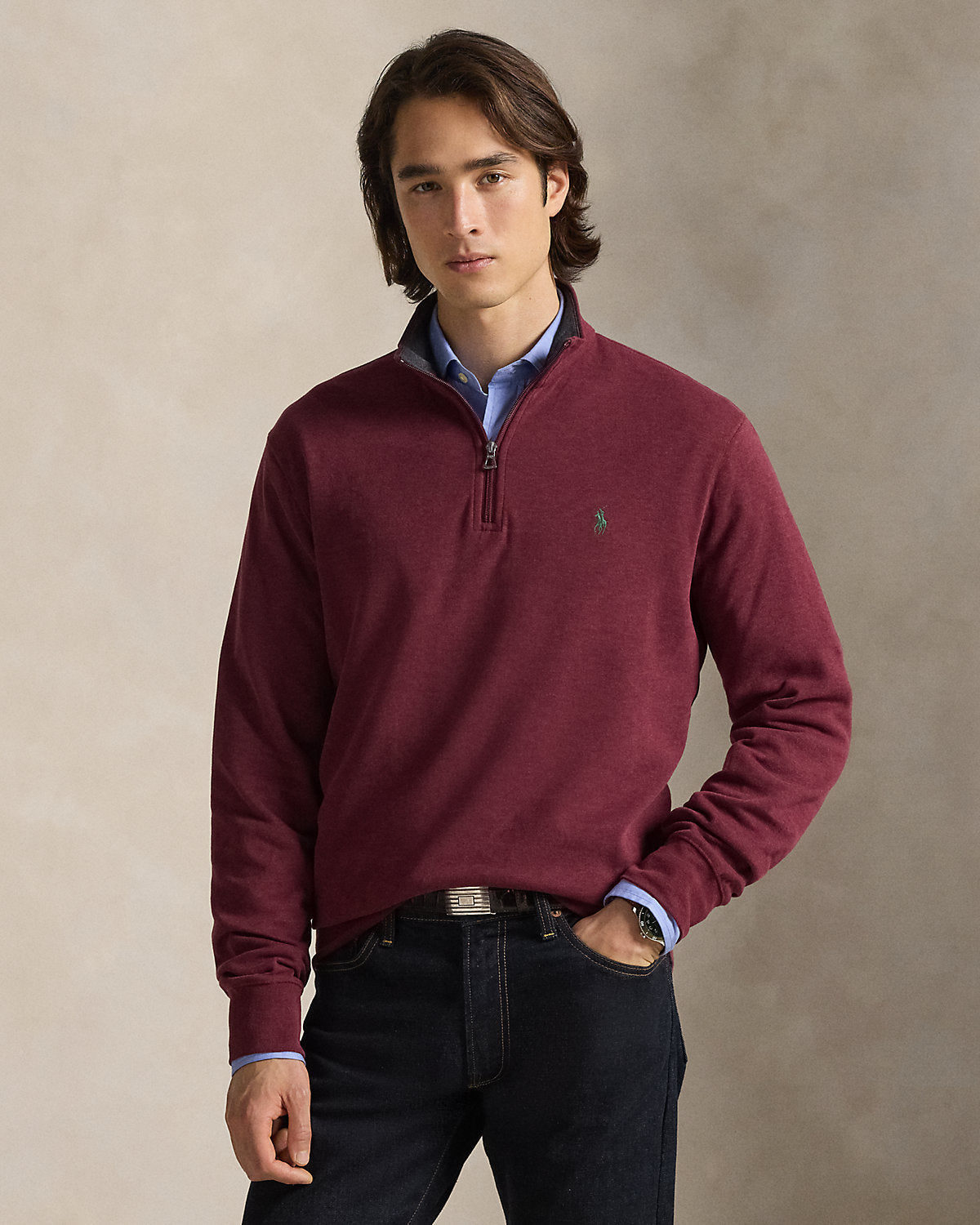 Luxury Jersey Quarter-Zip Pullover