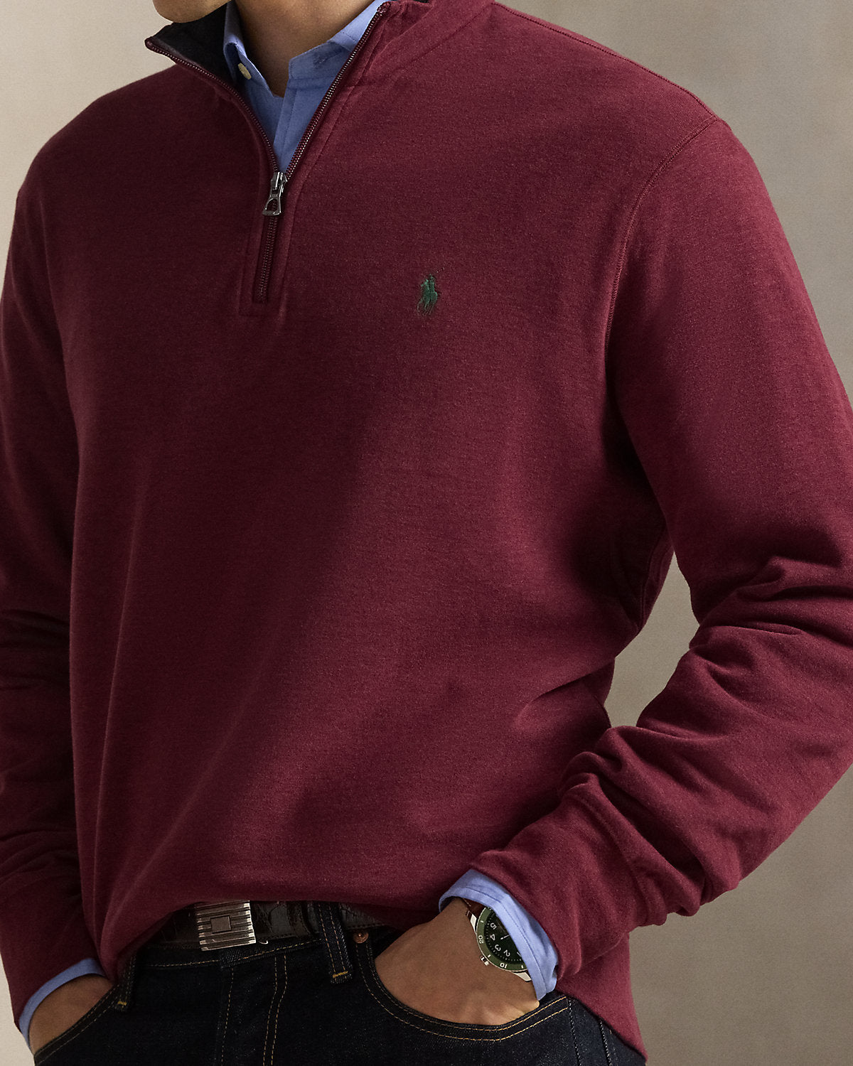Luxury Jersey Quarter-Zip Pullover
