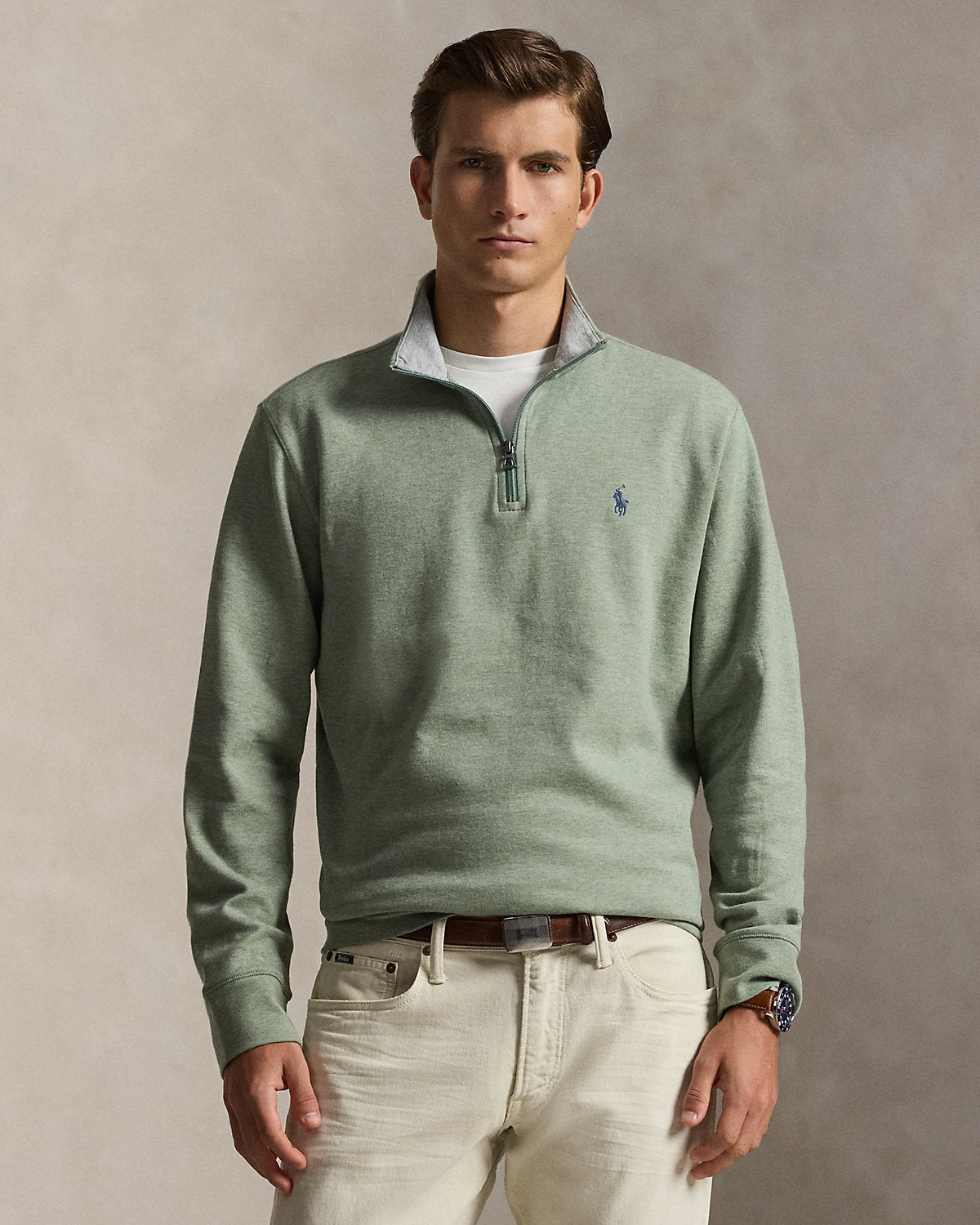 Luxury Jersey Quarter-Zip Pullover