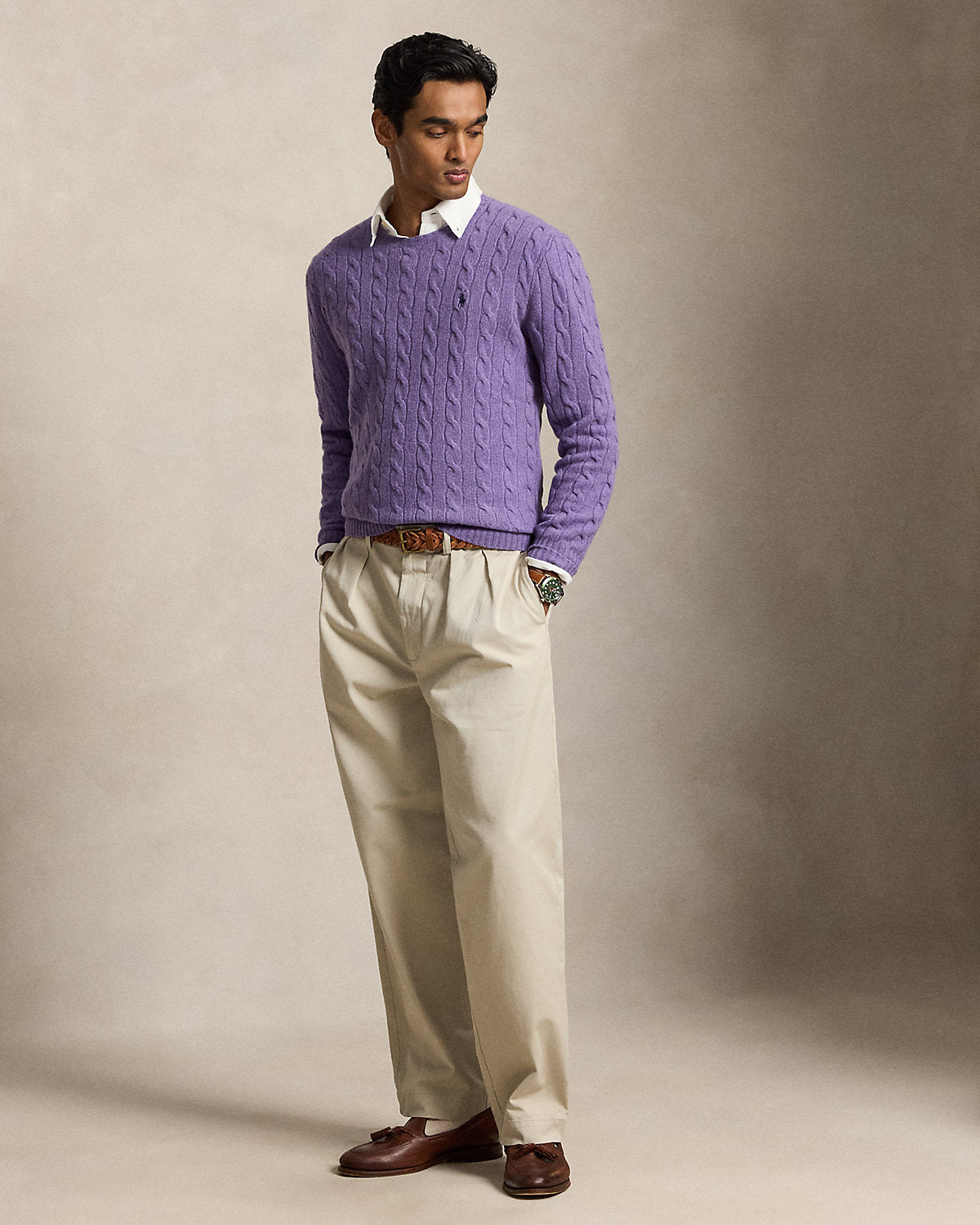 Cable-Knit Wool-Cashmere Sweater