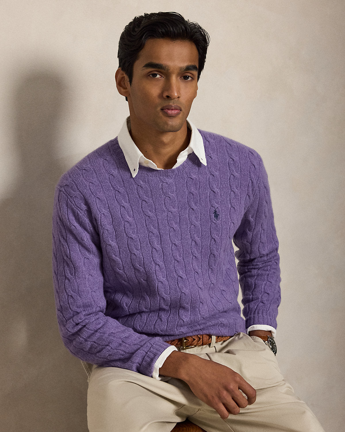 Cable-Knit Wool-Cashmere Sweater