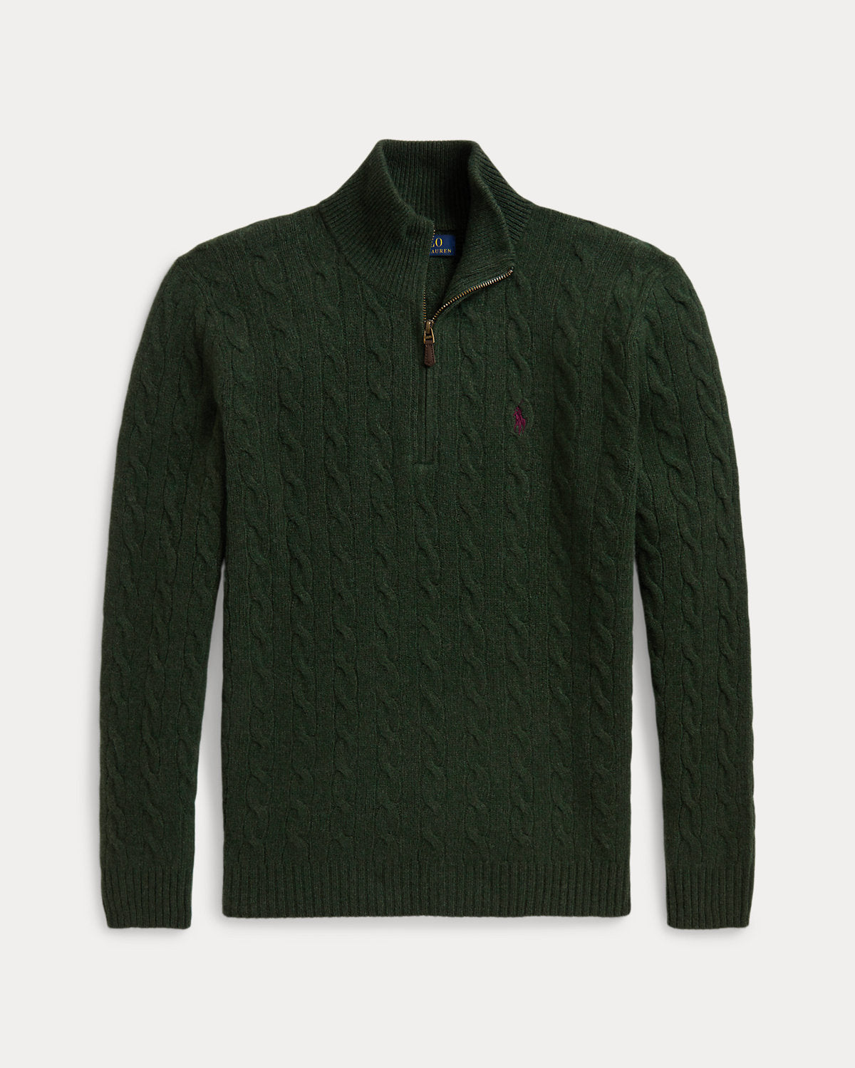 Cable-Knit Quarter-Zip Sweater