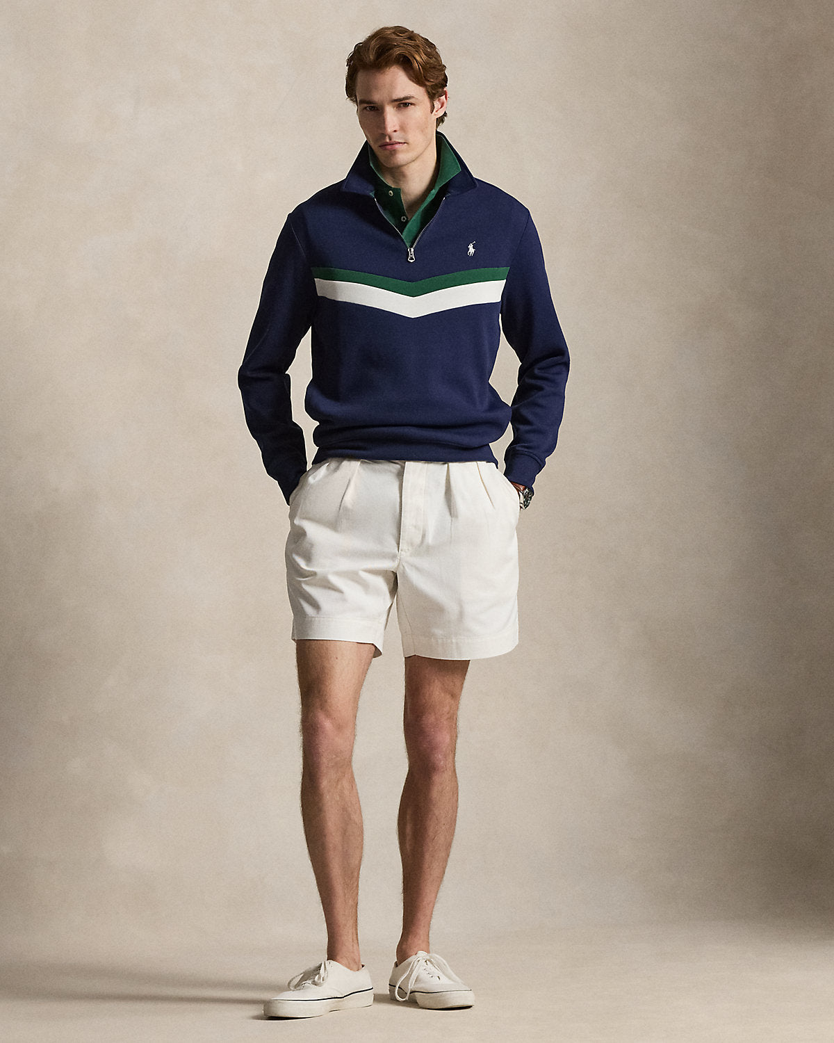 Double-Knit Quarter-Zip Sweatshirt