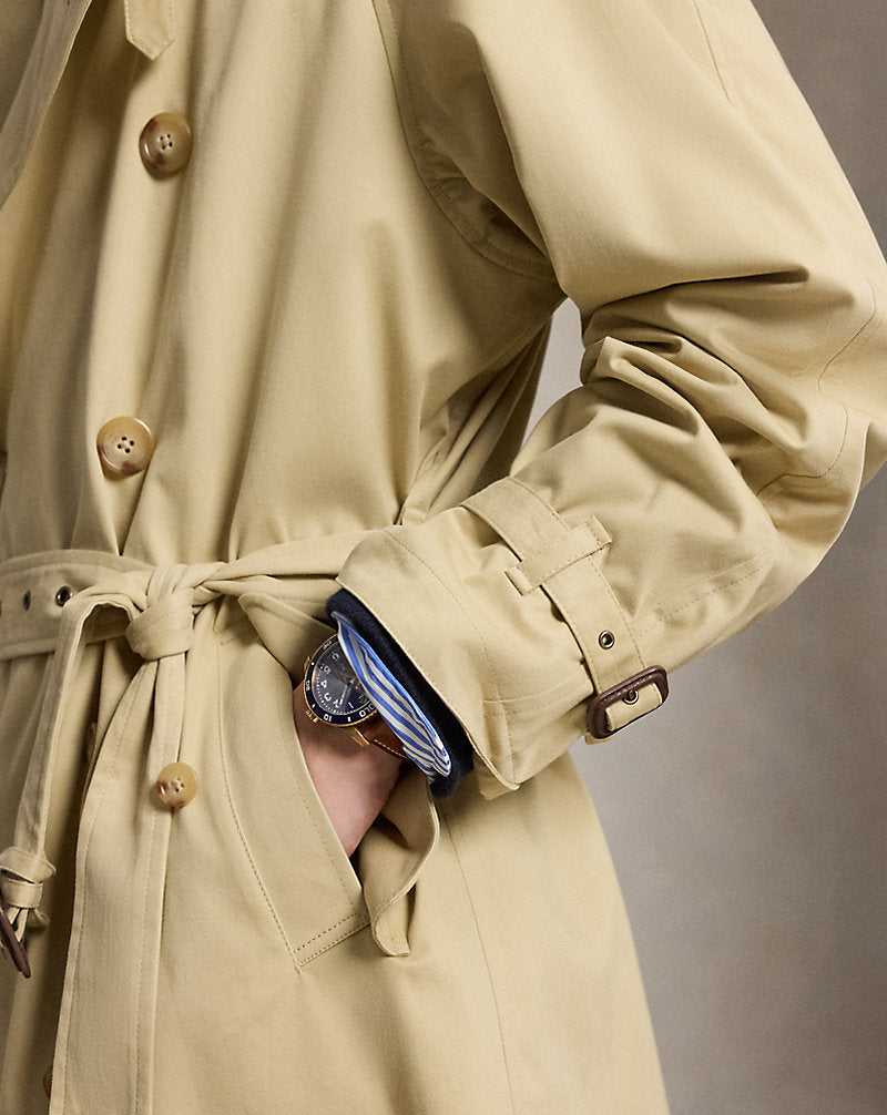 Lightweight Twill Trench Coat Hab Tan