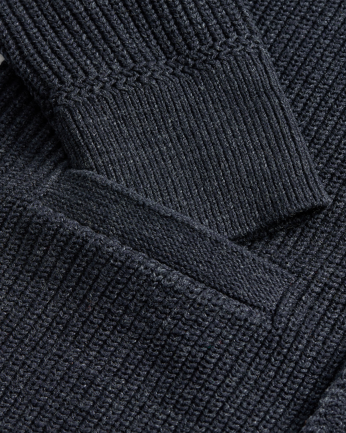 Cotton Shawl-Collar Cardigan Dark Navy Heather